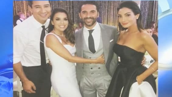 La actriz estadounidense Eva Longoria durante la celebración de su matrimonio con el empresario mexicano José Antonio Bastón. Foto Noticias RCN