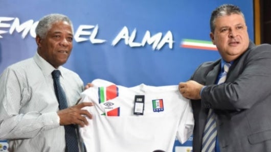 Francisco Maturana junto al presidente del Once Caldas, Tulio Mario Castrillón. Foto: @oncecaldas
