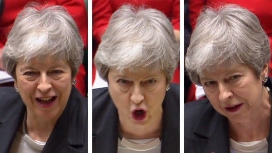 Theresa May ante la Cámara de Comunes. Foto: AFP