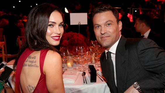 Megan Fox y Brian Austin Green en un evento en Los Angeles. Foto: AFP.