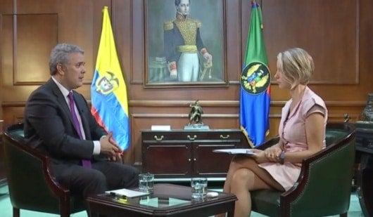 Iván Duque y Claudia Gurisatti.