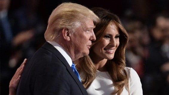 Donald y Melanie Trump. Foto: AFP