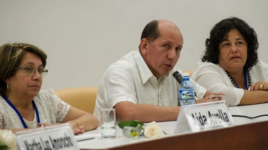 El general de la Policía, Luis Mendieta. Foto: AFP.