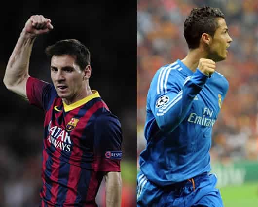 Leo Messi y Cristiano Ronaldo. Foto: AFP