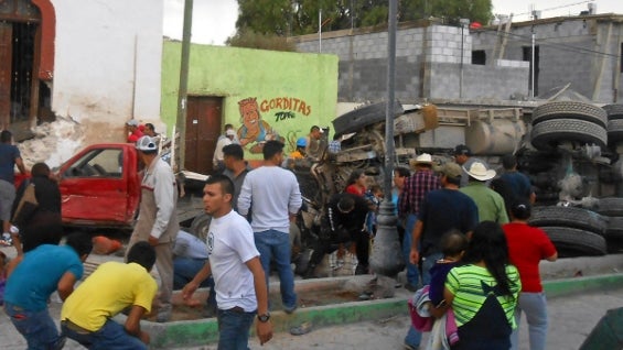 El camión tenía con capacidad para 21 toneladas de peso. Foto: AFP.