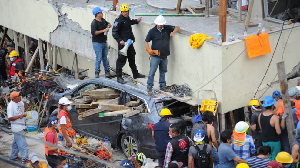 Los restos de la escuela Enrique Rébsamen. Foto: EFE