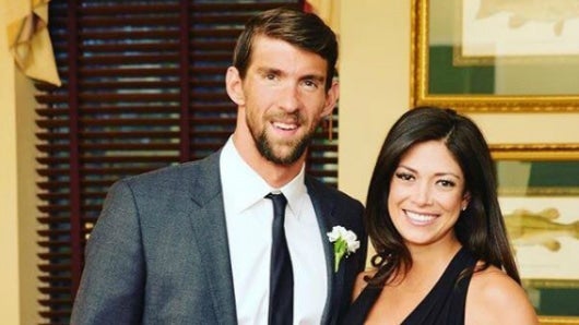 Michael Phelps, nadador estadounidense, y su esposa Nicole Johnson. Foto: Facebook.
