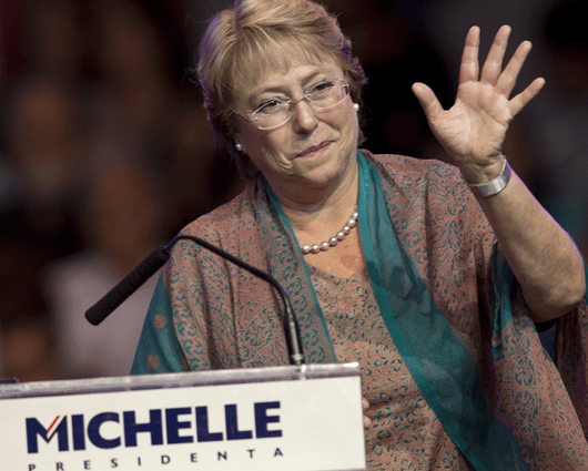 La expresidenta Michelle Bachelet es la gran favorita. Foto: AFP.