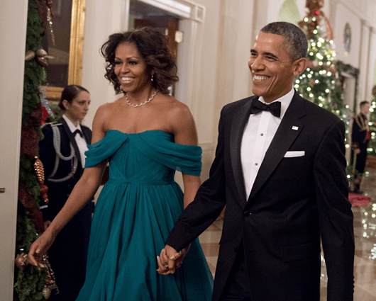 Barack Obama pronunció un discurso en honor a su esposa. Foto: AFP