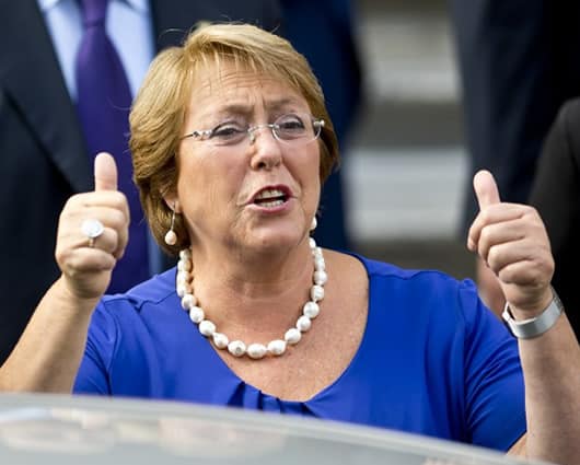 La nueva presidenta de Chile, Michelle Bachelet. Foto: AFP