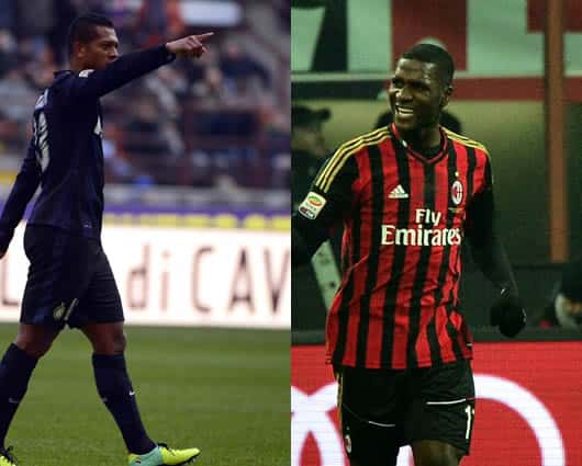 Fredy Guarín y Cristian Zapata se verán las caras en el clásico de la ciudad. Foto: AFP