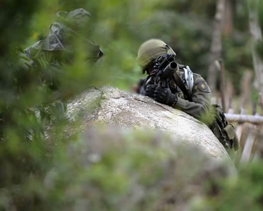 Los soldados ecuatorianos realizaban un patrullaje cuando fueron atacados. Foto: AFP.