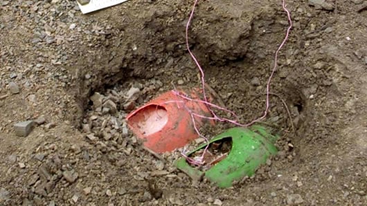 Los explosivos pertenecían al frente 'Camilo Tabaco'. Foto: AFP.