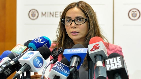 Gina Parody, ministra de Educación.