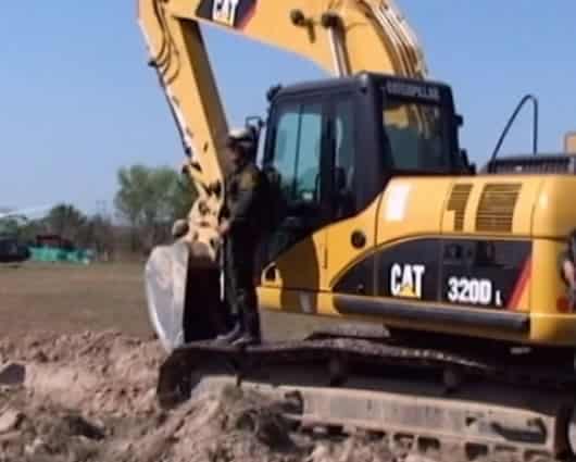 Los mineros protestan por la incautación de la maquinaria. Foto: Noticias RCN