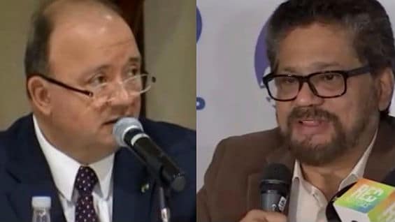 Luis Carlos Villegas. ministro de Defensa - 'Iván Márquez', jefe guerrillero de las Farc. Foto: NoticiasRCN.com