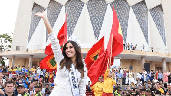 Paulina Vega Dieppa en su primera visita a Barranquilla.