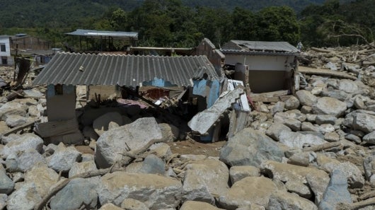La avalancha arrasó con parte de Mocoa. Foto: AFP