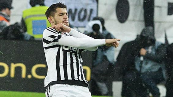 El jugador de la Juventus, Álvaro Morata. Foto Agencia EFE