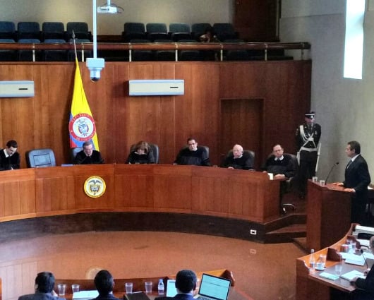 Bernardo Moreno es interrogado por la Corte Suprema. Foto: Germán Duque.