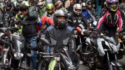 Motociclistas de Bogotá. Foto: AFP