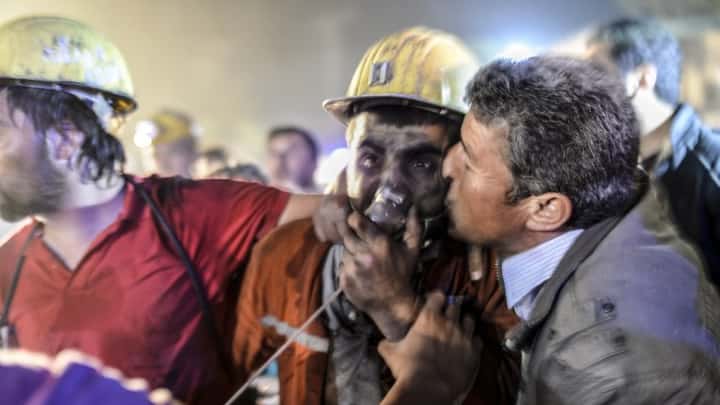 En total, 787 trabajadores se encontraban en la mina de Soma. Foto: AFP