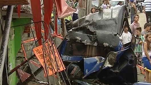 Lugar del accidente en Bello, Antioquia. Foto: Noticias RCN