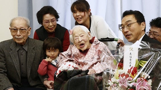 Okawa nació el 5 de marzo de 1898 en Osaka, y tenía tres hijos, cuatro nietos y seis bisnietos. Foto: AFP