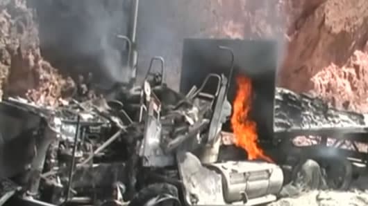 Los vehículos atacados transportaban combustible, hortalizas y verduras.