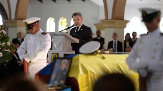 Al funeral también asistieron miembros del gabinete ministerial, del cuerpo diplomático acreditado en Colombia y agregados militares. Foto: Oficial