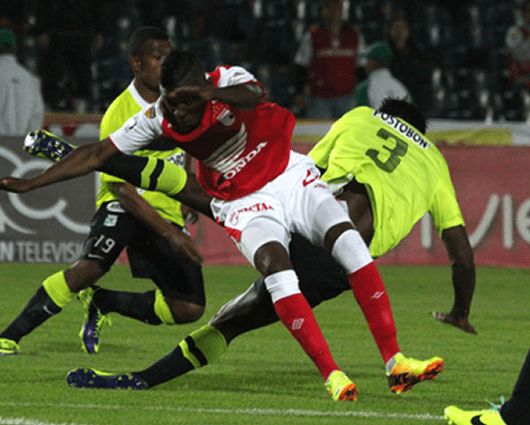 Atlético Nacional derrotó 2-0 a domicilio al Independiente Santa Fe. Foto: Liga Postobón