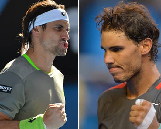 David Ferrer y Rafael Nadal. AFP