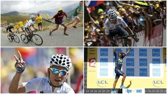Nairo Quintana confirmó su podio en la carrera más importante del mundo, tras un impresionante ataque en el mítico Alpe D'Huez. Foto: AFP.