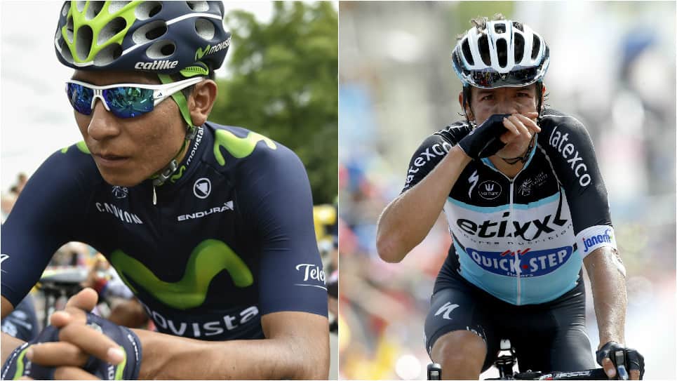 Con este registró el pedalista colombiano, Nairo Quintana, logró ascender a la novena casilla de la General. Foto AFP