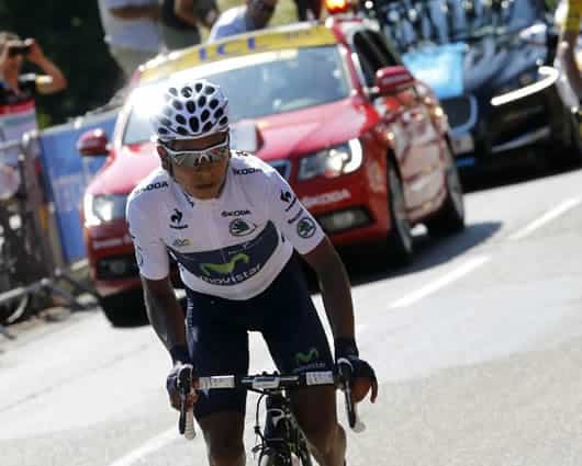 Nairo Quintana es décimo en la general a 1:56 del líder. Foto: AFP