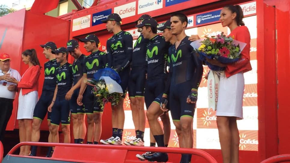 Los de Movistar lograron el triunfo en la primera etapa. Foto. Twitter Vuelta a España