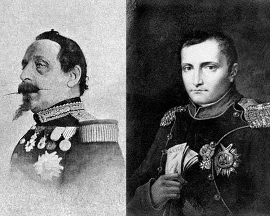 Napoleón III y Napoleón Bonaparte. Foto: AFP