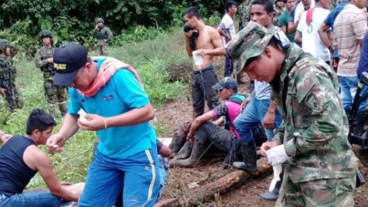 El hecho tuvo lugar durante una manifestación de indígenas y campesinos.