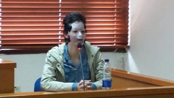 Natalia Ponce de León, víctima de ataque con ácido. Foto: RCN La Radio.