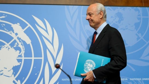 Staffan de Mistura, enviado de la ONU. Foto: AFP