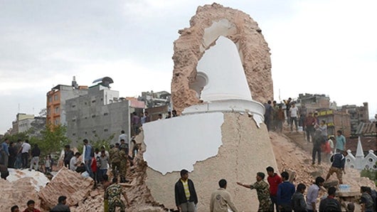 Los monumentos son el centro "social, religioso y urbano" de Katmandú, una ciudad que ha recibido el legado de la cultura hindú, budista y tántrica, según la Unesco. Foto: AFP.