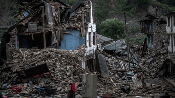La ciudad de Sindhupalchok fue la más afectada por el sismo. Foto. AFP