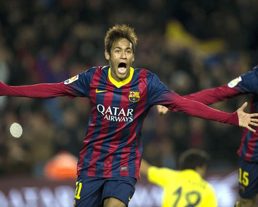 Neymar anotó los dos goles del Barcelona ante el Villareal. Foto: EFE