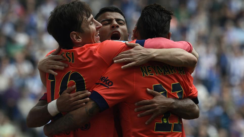 El Barcelona se sitúa con cinco puntos de ventaja sobre el Real Madrid. Foto AFP