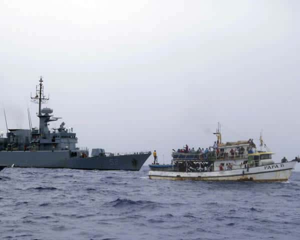 Las aguas aún son patrulladas por la Armada Nacional. Foto: AFP.