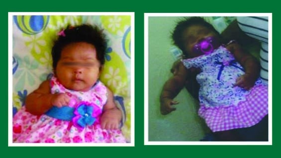 Fotografías de la menor. Foto: Policía de Barranquilla.