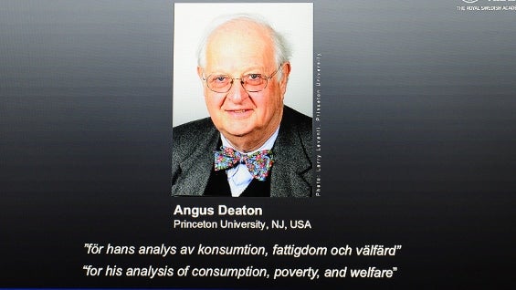 Angus Deaton. Foto: AFP