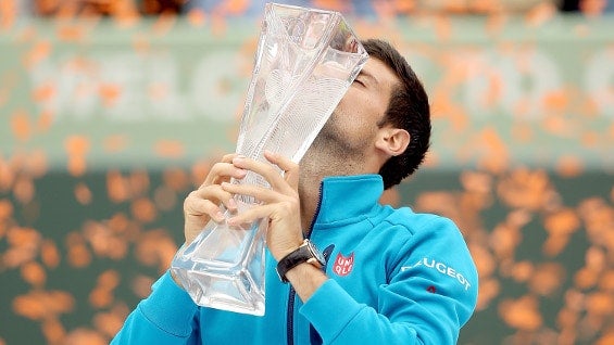 Novak Djokovic celebrando el triunfo. Foto: AFP.