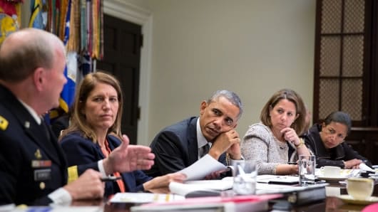 Presidente Obama reunido con el equipo de seguridad nacional. Foto: Presidencia EE.UU.