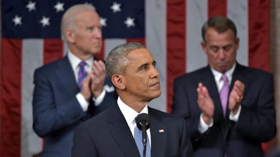 Obama habló sobre su intención de trabajar con el Congreso por una "economía para la clase media", aprovechando la recuperación económica. Foto: EFE